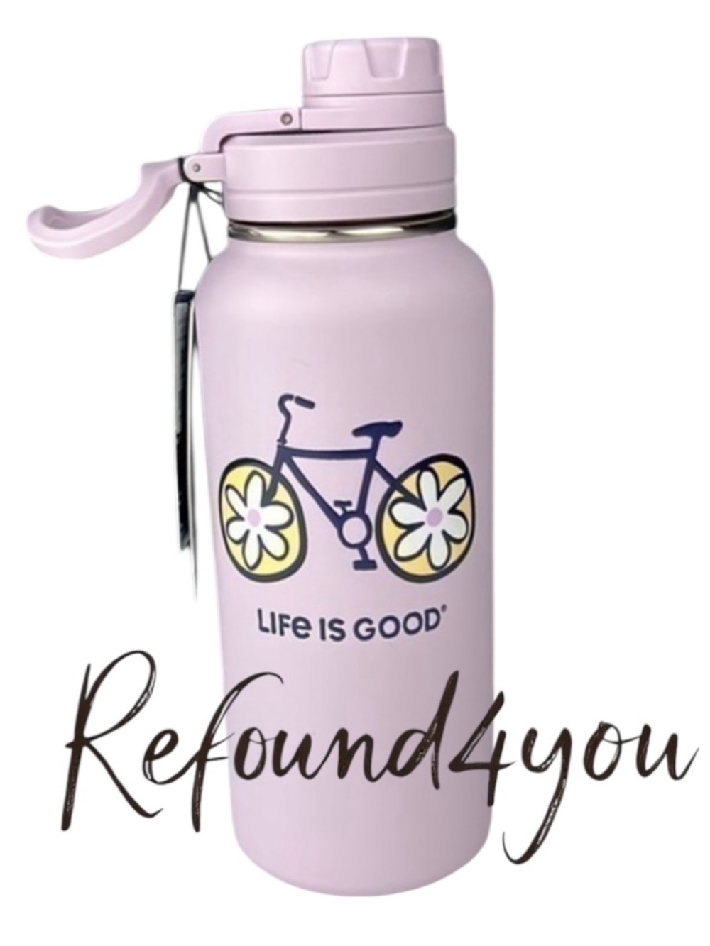 Life is Good - ‘The Bike’ 32oz insulated water bottle. NWT.